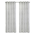 thumbnail image 1 of Habitat Valentina Sheer Window Treatment Tone on Tone Motif Grommet Curtain Panel for Bedroom Livingroom 52" x 84" Grey, 1 of 6