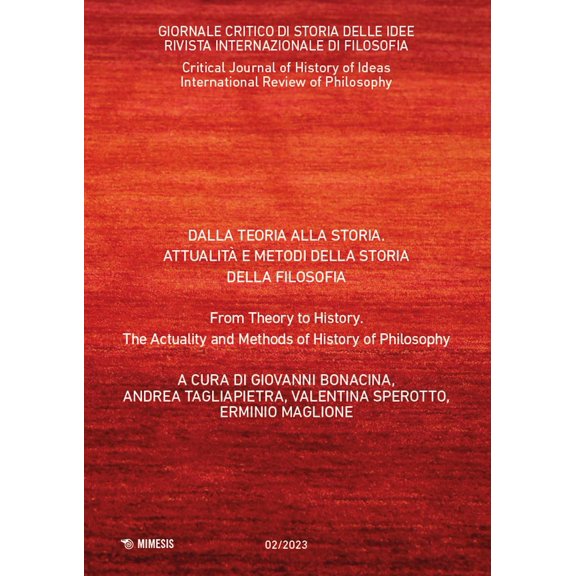 Valentina Spero Giornale critico di storia delle idee. Ediz. italiana e inglese. Da (Paperback)