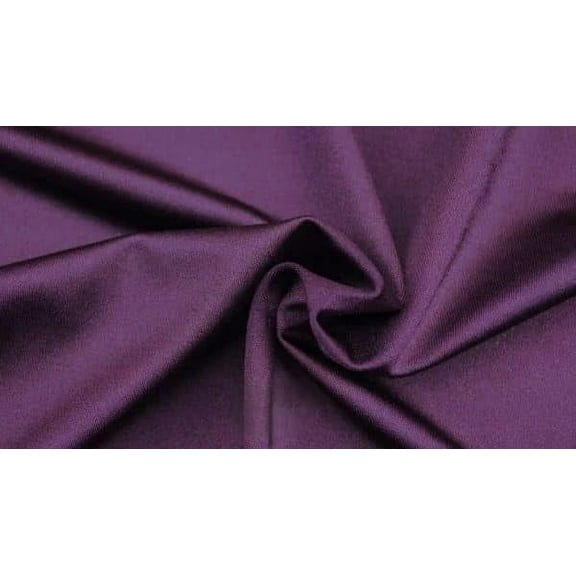 Valentina Textile INC Lycra Shiny Milliskin Nylon Spandex Fabric 4 Way Stretch 58" Wide Sold by The Yard Many Colors(Plum, 1/2 Yard)