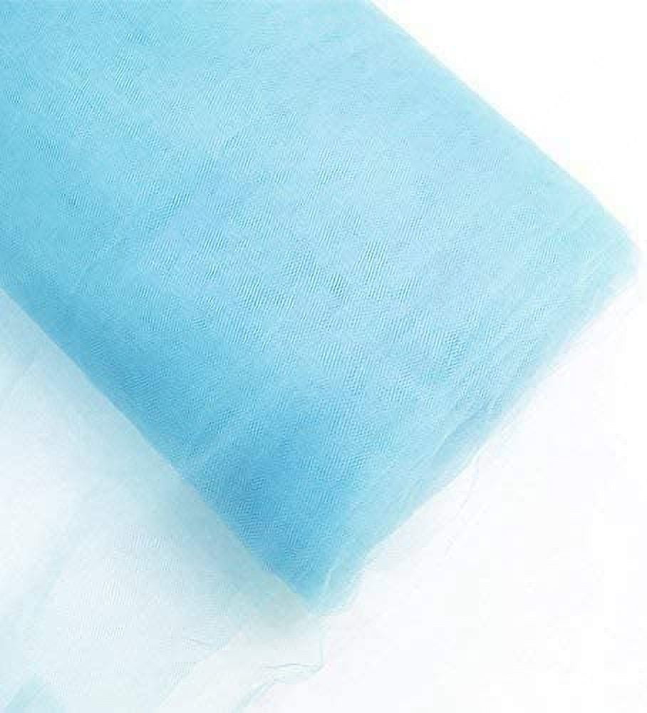 Valentina Textile Inc, 108" by 50 Yards Fabric Tulle Bolt for Wedding and Decoration (50 Yard, Baby Blue)