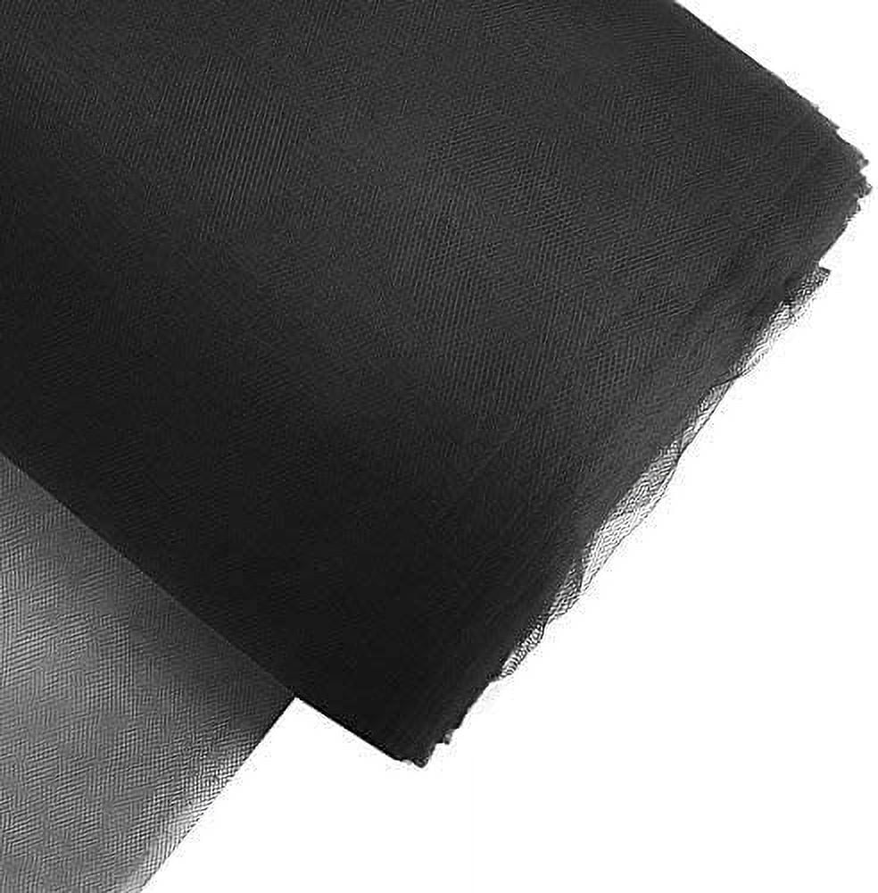 Valentina Textile Inc, 108" by 50 Yards Fabric Tulle Bolt for Wedding and Decoration (50 Yard, Black)