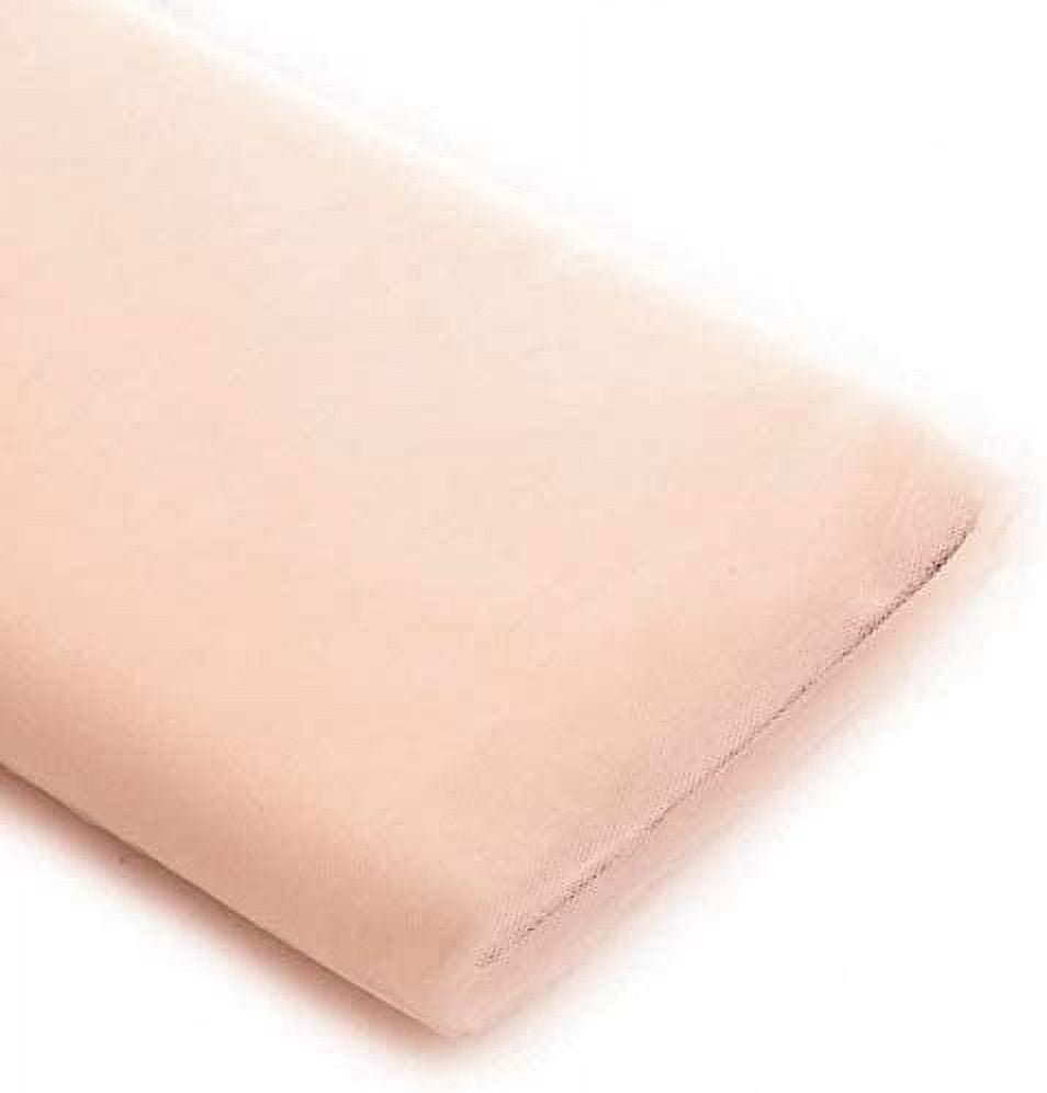 Valentina Textile Inc, 108" by 50 Yards Fabric Tulle Bolt for Wedding and Decoration (50 Yard, Blush)