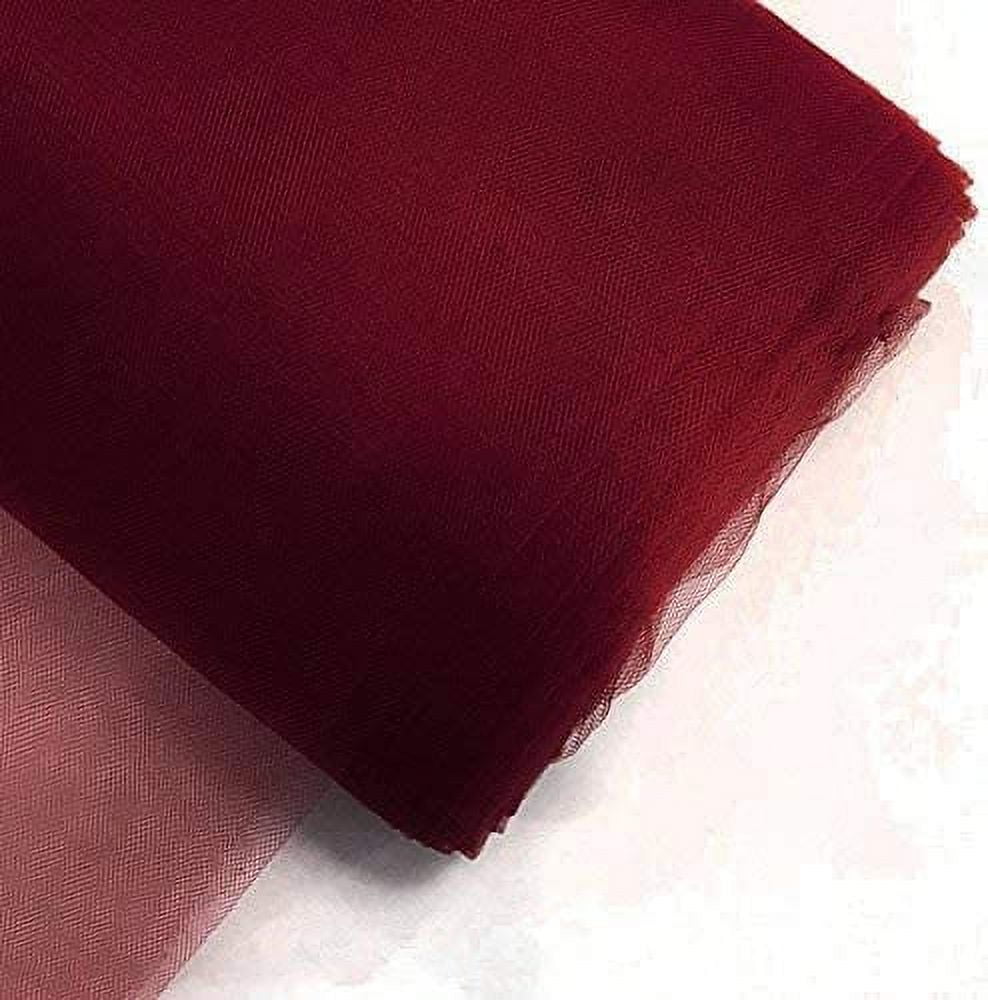 Valentina Textile Inc, 108" by 50 Yards Fabric Tulle Bolt for Wedding and Decoration (50 Yard, Burgundy)