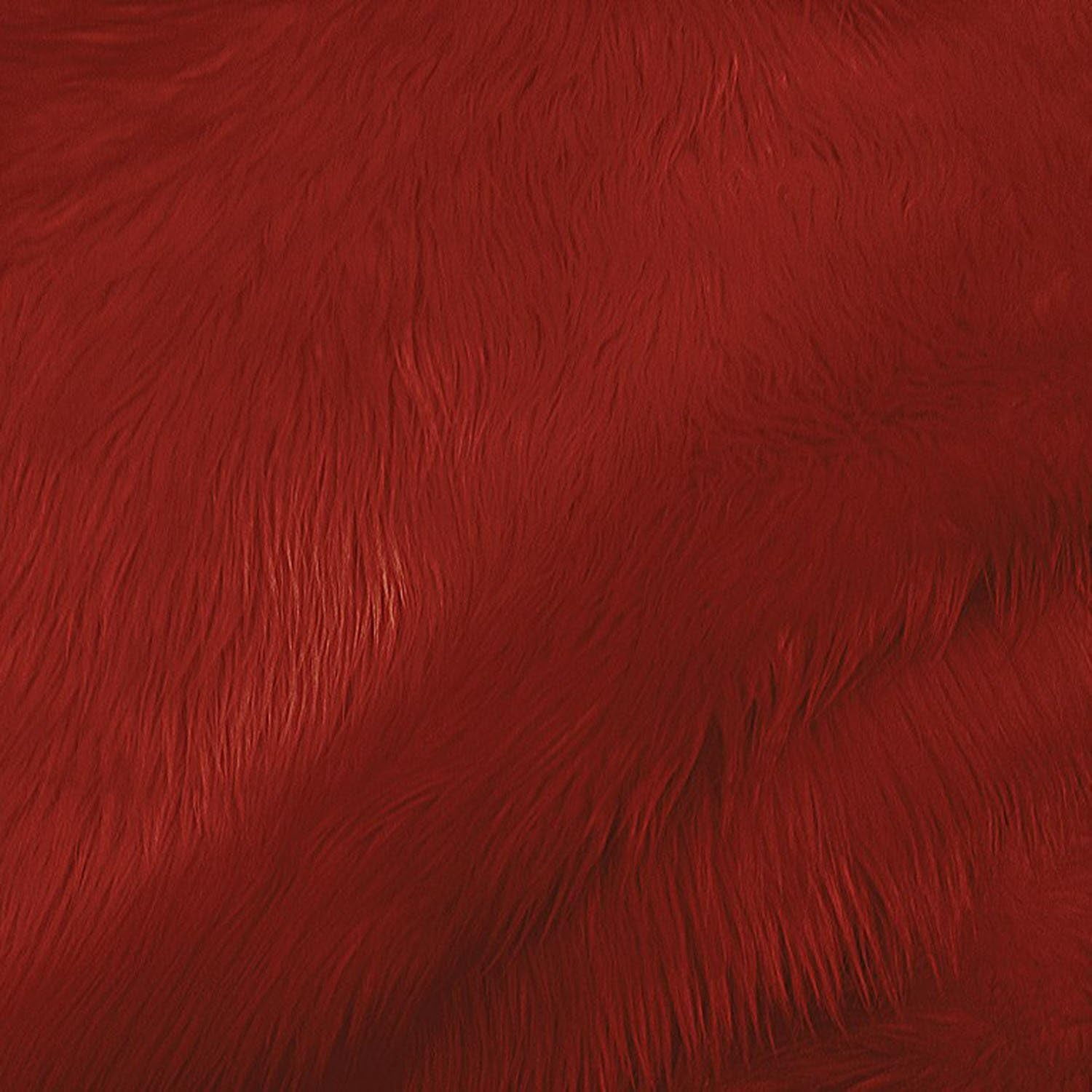 Valentina Textile Inc Faux Fur Fabric Luxury Shaggy 60 Inch by the Yard(1 Yard,Burgundy )