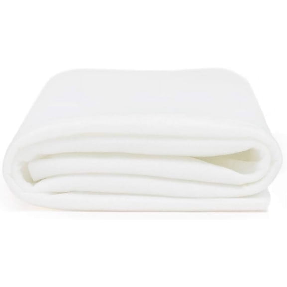 Valentina Textile Inc Felt Fabric by The Yard - 72" Wide & 1.6mm Thick Acrylic Felt - Soft and Durable Felt Fabric for DIY Arts & Crafts, Decorations and More( 10 Yard, White)