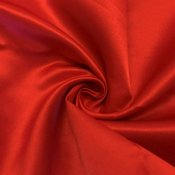 Valentina Textile Inc Matte Satin (Peau de Soie) Duchess Satin Fabric Bridesmaid Dress 58/60" Wide Sold BTY Many Colors (1 Yard, Red)
