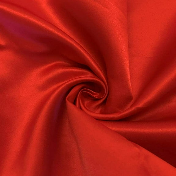 Valentina Textile Inc Matte Satin (Peau de Soie) Duchess Satin Fabric Bridesmaid Dress 58/60" Wide Sold BTY Many Colors (1 Yard, Red)