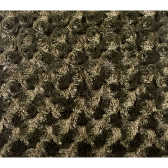 Valentina Textile Inc Minky Rosebud Avocado Fabric by The Yard(1 Yard, Green)