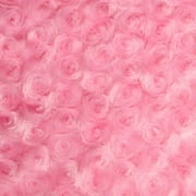 Valentina Textile Inc Minky Rosebud Fabric by The Yard(1 Yard, Hot Pink)