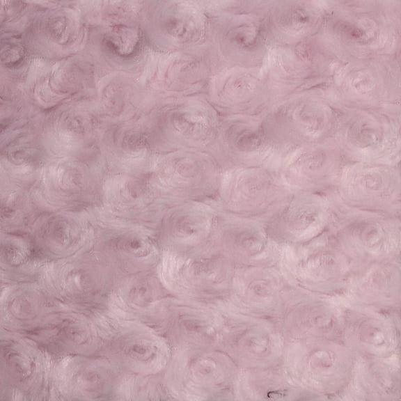 Valentina Textile Inc Minky Rosebud Fabric by The Yard(1 Yard, Light Pink)