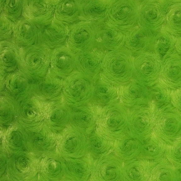 Valentina Textile Inc Minky Rosebud Fabric by The Yard(1 Yard, Lime)