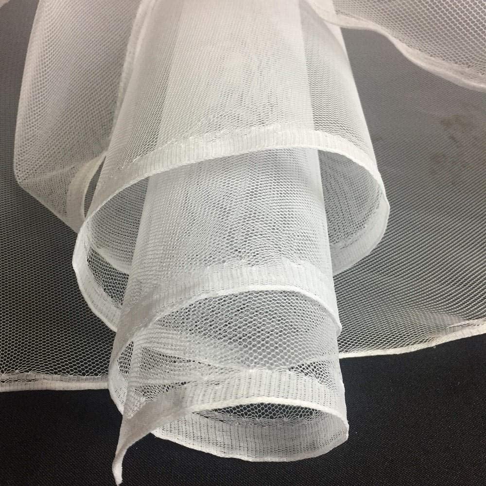 Valentina Textile Inc. Petticoat Hard Net Fabric Stiff Tulle Mesh Can-Can Net Wrap-Around Mesh(5 Yard, White)