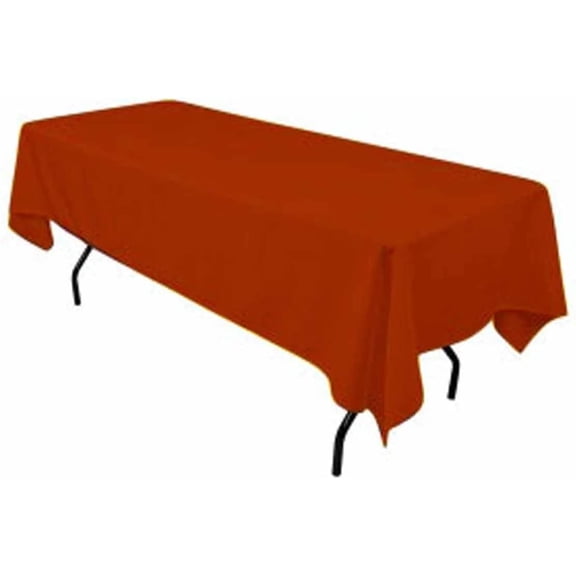 Valentina Textile Inc, Polyester Rectangular Tablecloth 60"x144" (Rust)