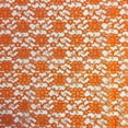 thumbnail image 1 of Valentina Textile Inc Raschel Lace Fabric 60" Wide Polyester French Floral by The Yard (5 Yard, Orange), 1 of 1