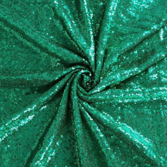 Valentina Textile Inc Sequin Fabric Glitter Embroidery Fabric by The Yard Material for DIY Sewing Curtain Backdrop Tablecloth Table Linen Runner Clothes (10 Yard,Jade Green )