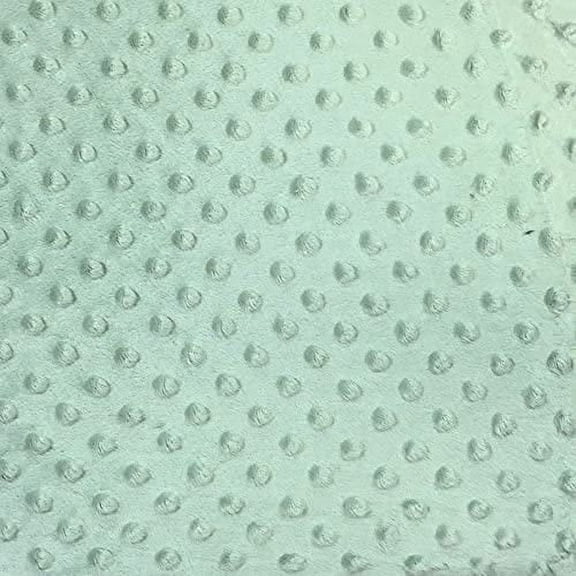 Valentina Textile Inc Snuggle Dots Minky 60 Inch- Fabric by The Yard(1 Yard, Asparagus)
