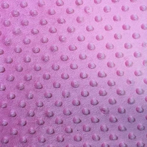 Valentina Textile Inc Snuggle Dots Minky 60 Inch- Fabric by The Yard(1 Yard, Pink)
