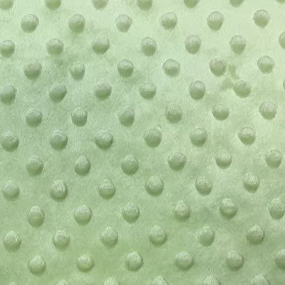 Valentina Textile Inc Snuggle Dots Minky 60 Inch- Fabric by The Yard(1 Yard, Sage)