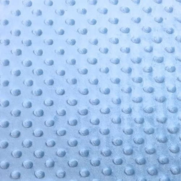 Valentina Textile Inc Snuggle Dots Minky 60 Inch- Fabric by The Yard(1 Yard, Sky Blue)