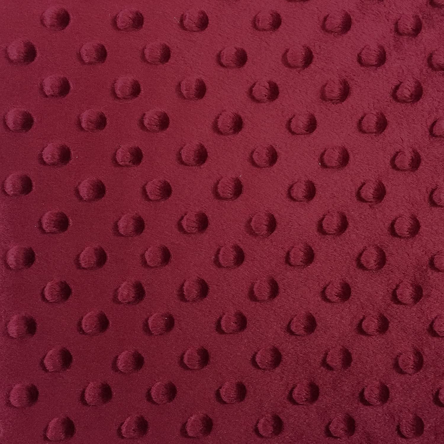 Valentina Textile Inc Snuggle Dots Minky 60 Inch- Fabric by The Yard(10 Yard, Biking Red)