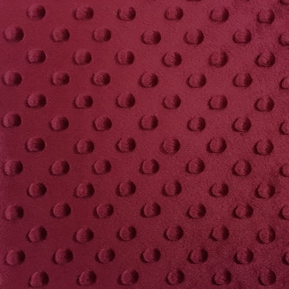 Valentina Textile Inc Snuggle Dots Minky 60 Inch- Fabric by The Yard(3 Yard, Biking Red)