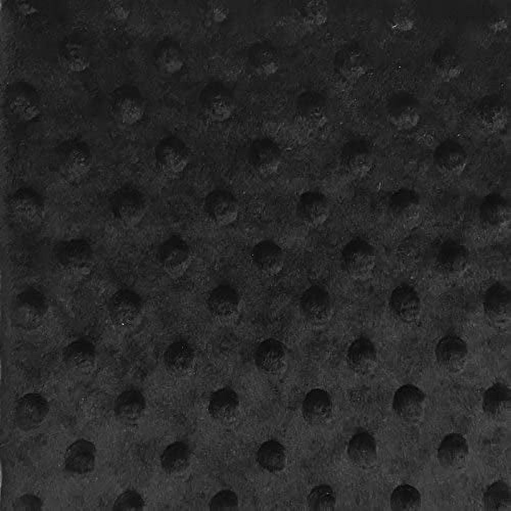 Valentina Textile Inc Snuggle Dots Minky 60 Inch- Fabric by The Yard(3 Yard, Black)