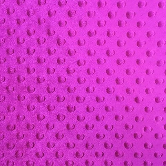 Valentina Textile Inc Snuggle Dots Minky 60 Inch- Fabric by The Yard(3 Yard, Fuchsia)