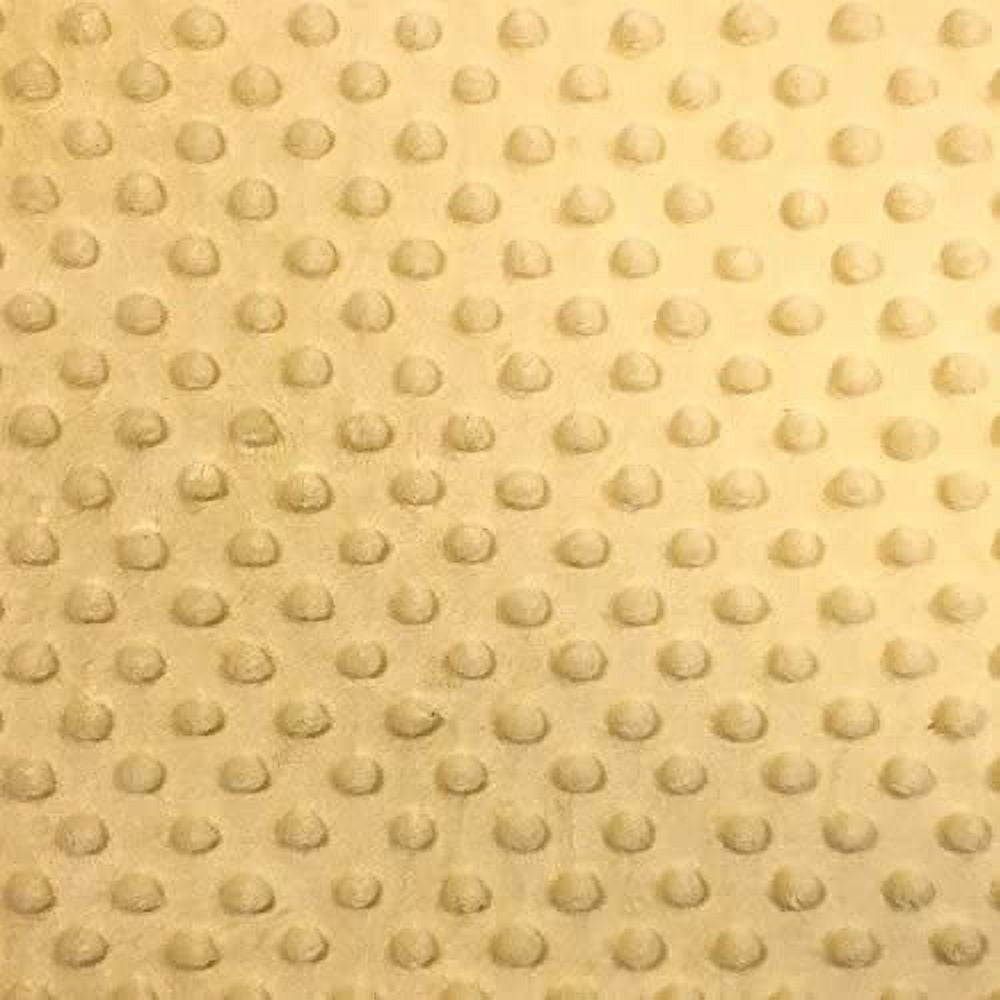 Valentina Textile Inc Snuggle Dots Minky 60 Inch- Fabric by The Yard(5 Yard, Banana)