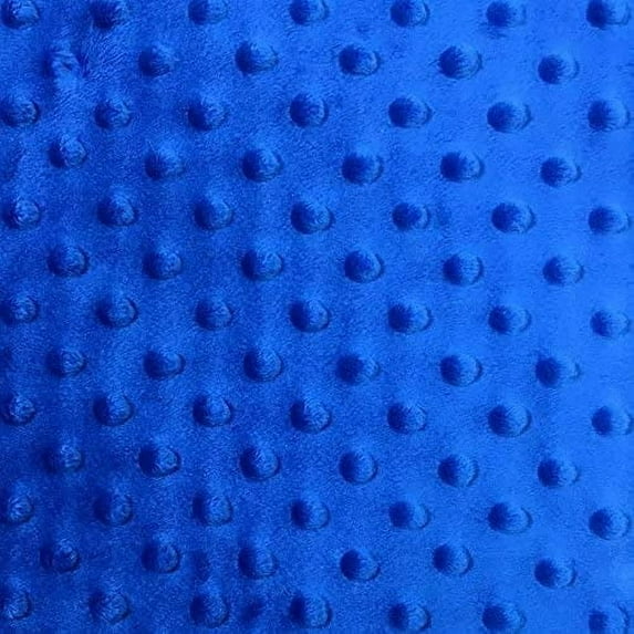 Valentina Textile Inc Snuggle Dots Minky 60 Inch- Fabric by The Yard(5 Yard, Blue)