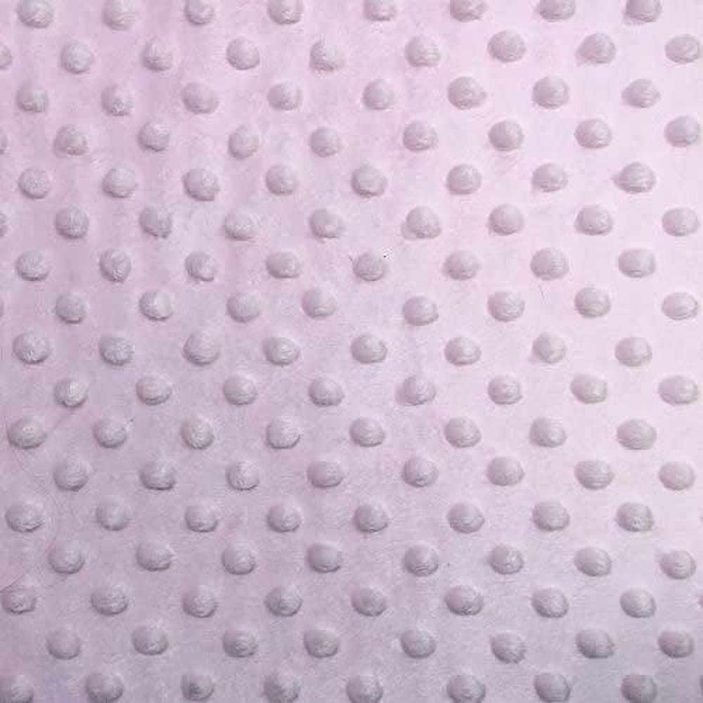 Valentina Textile Inc Snuggle Dots Minky 60 Inch- Fabric by The Yard(50 Yard, Baby Pink)