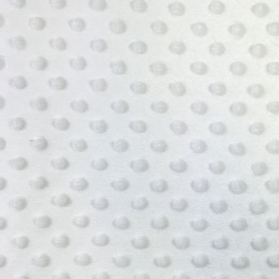 Valentina Textile Inc Snuggle Dots Minky 60 Inch- Fabric by The Yard(50 Yard, White)