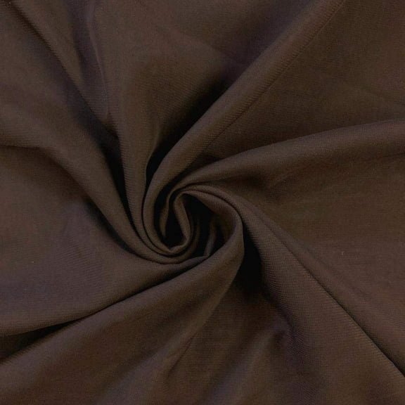 Valentina Textile Inc Solid Chiffon Fabric Polyester Dress Sheer 58/60" Wide by The Yard All Colors(1 Yard, Brown)