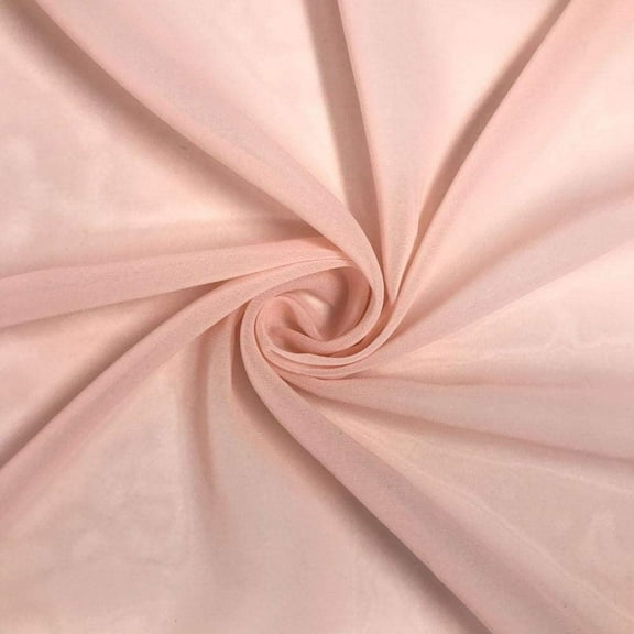 Valentina Textile Inc Solid Chiffon Fabric Polyester Dress Sheer 58/60" Wide by The Yard All Colors(10 Yard, Dusty Rose)
