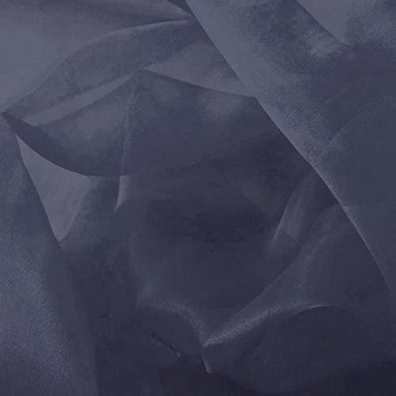 Organza Sheer Fabric by The Yard – 60 Inch Wide Lightweight Material for Veils, Dresses, Wedding Décor, Costumes, Crafts & DIY Sewing Projects ( 1 Yard, Navy)