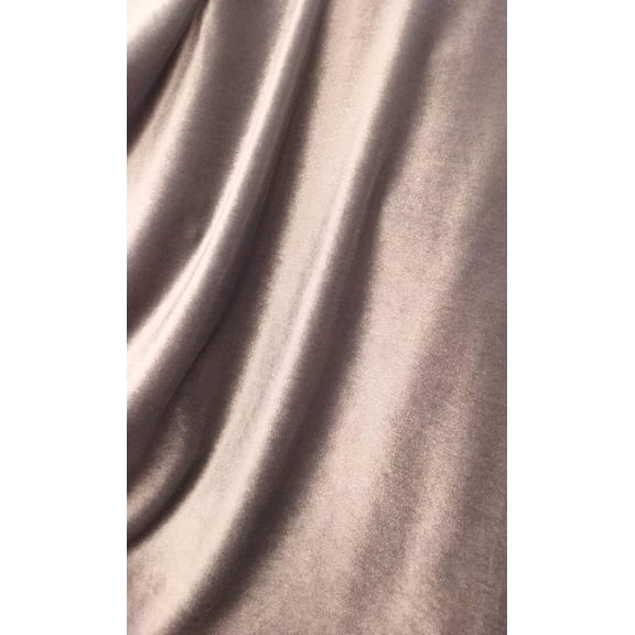Valentina Textile Inc, Stretch Velvet Fabric, 60" Wide, Sells by The Yard, 1 Qty = 1 Yard Many Colors Available(1 Yard, Silver)