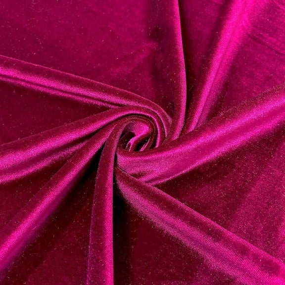 Valentina Textile Inc Stretch Velvet Fabric is 58/60" inches Wide (5 Yard, Magenta)