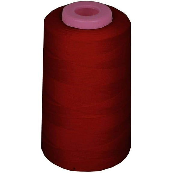 Valentina Textile inc 1 Pack of 6000 Yard Spools Sewing Thread All Purpose 100% Spun Polyester Overlock Cone(Burgandy)