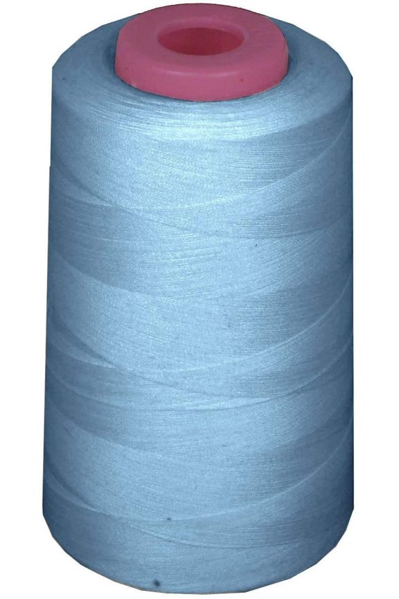 inc 1 Pack of 6000 Yard Spools Sewing Thread All Purpose 100% Spun Polyester Overlock Cone(Light Blue)