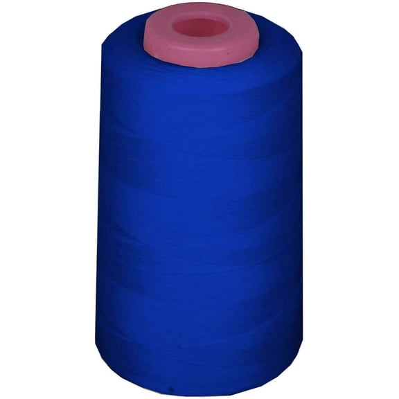 Valentina Textile inc 1 Pack of 6000 Yard Spools Sewing Thread All Purpose 100% Spun Polyester Overlock Cone(Royal Blue)
