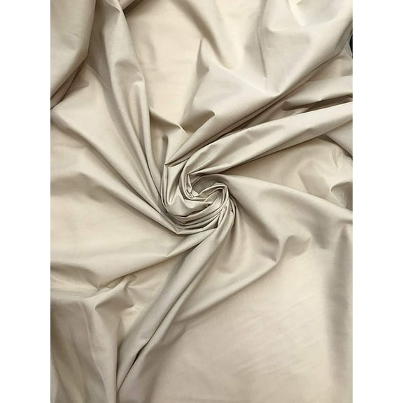 Valentina Textile inc, Broadcloth/Poly Cotton Blend Fabric, 58/60" Wide, Sells by The Yard (1 Yard, Beige)