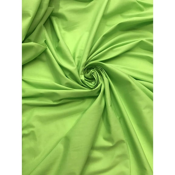 Valentina Textile inc, Broadcloth/Poly Cotton Blend Fabric, 58/60" Wide, Sells by The Yard (1 Yard, Lime)