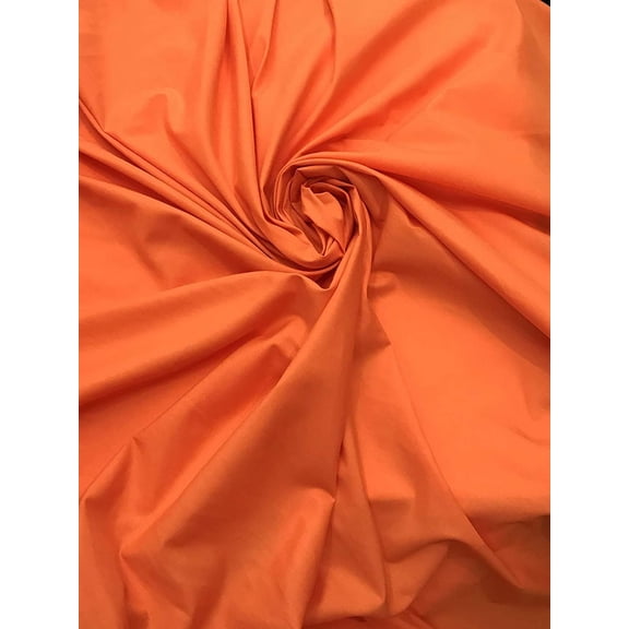 Valentina Textile inc, Broadcloth/Poly Cotton Blend Fabric, 58/60" Wide, Sells by The Yard (1 Yard, Orange)