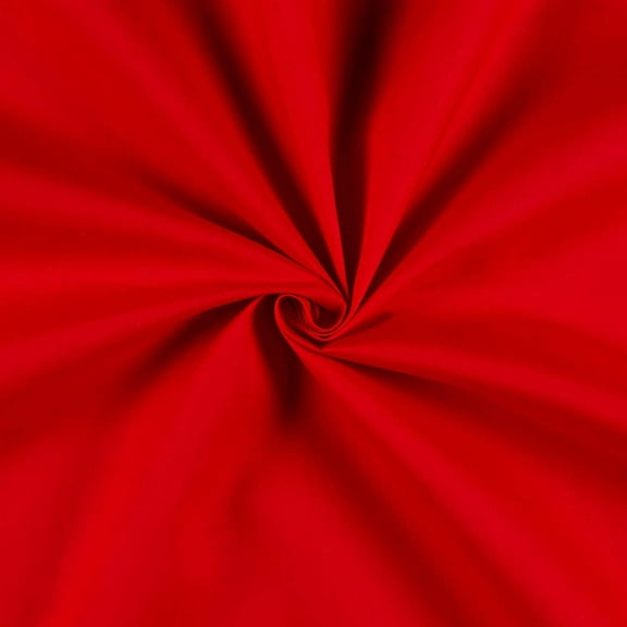 Valentina Textile inc, Broadcloth/Poly Cotton Blend Fabric, 58/60" Wide, Sells by The Yard (1 Yard, Red)