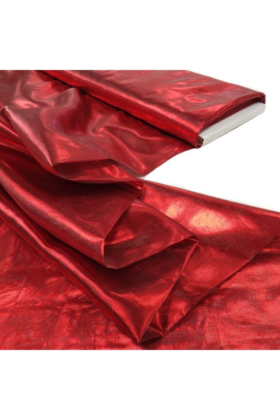 inc Nylon Metallic Tissue Lame Fabric - 60 Inches Wide, Over 100 Yards in Stock -Multiple Colors Available (1 Yard, Red)