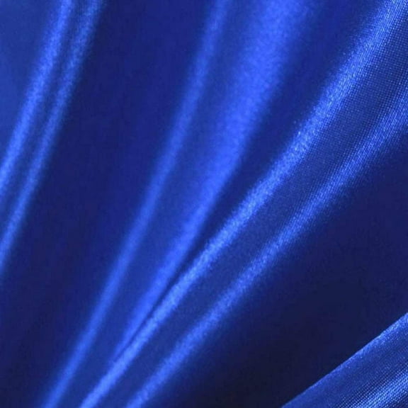Valentina Textile inc Satin-Bridal Satin Fabric 60" Inch Wide- for Weddings, Decor, Gowns, Sheets, Costumes, Dresses, (1 Yard, Royal Blue)