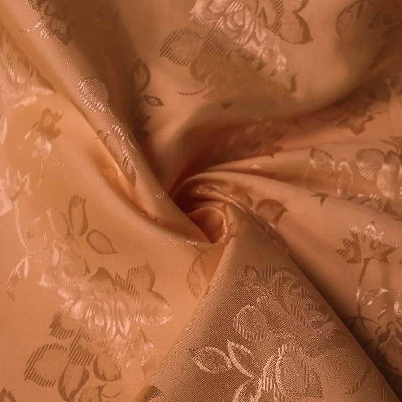 Valentina Textile's Inc. Floral Jacquard Brocade Satin 60" Width Sells by The Yard (10 Yard,Bronze)