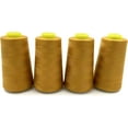 thumbnail image 1 of Valentina Textiles Inc. 4 Pack of 3000 (12,000 Total) Yard Spools Sewing Thread All Purpose 100% Spun Polyester Overlock Cone ( Gold), 1 of 1