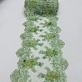 thumbnail image 1 of Valentina Textiles Inc. VT-33 Sequin 3D lace Fabric with Embroideries on mesh with pearls (3 Yard, Sage ), 1 of 1