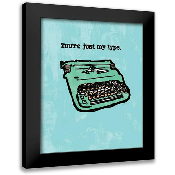 Valentina, Valentina 15x18 Black Modern Framed Museum Art Print Titled - JUST MY TYPE INK SKETCH