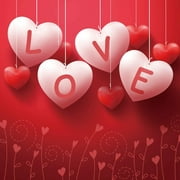 Valentine's Day Photography Background Vinyl 6X6FT Love Heart Backdrops Photo for Studio Botong-qr105-6X6